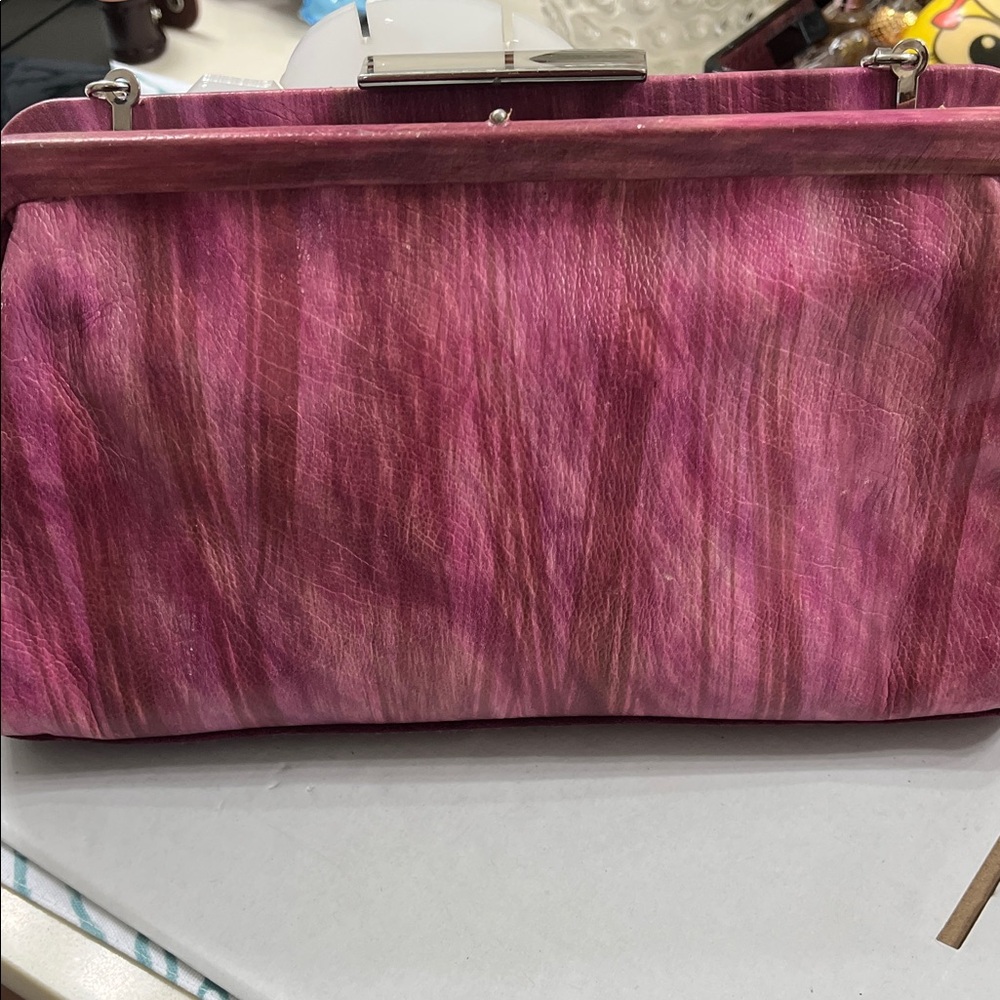Vintage Adrienne Vittadini Pink Leather & Suede Bag